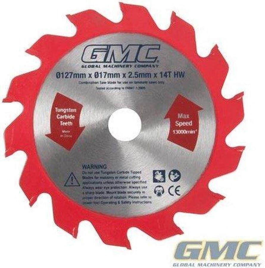 GMC tools GMC 162294 Cirkelzaagblad 127 x 17 x 14T Laminaat