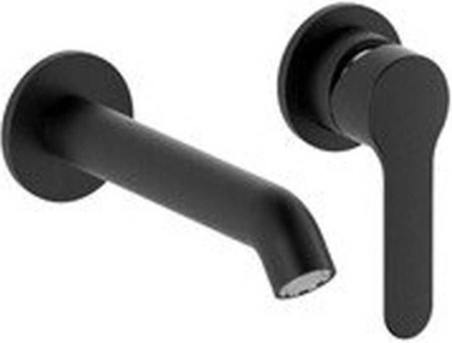 Go by Van Marcke Nemo Nero wastafelkraan 16cm inbouw mengkraan messing zwart mat