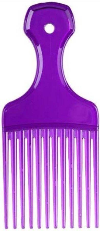 Go Gadget Afro Haar Krullend Haar Unisex Vork Kam Styling Tool Brede Tanden Paars