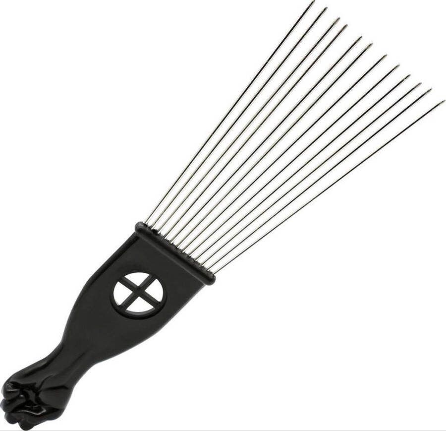 Go Gadget Afro Kam- Afro Comb Afro Pick Styling Pik voor Afro Comb Zwart