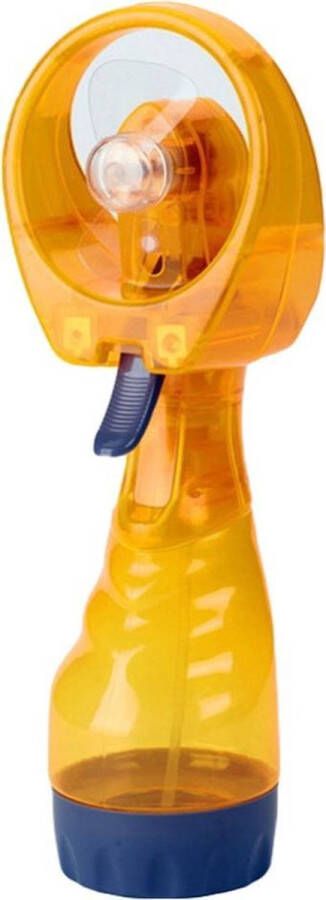 Go Gadget Draagbare handventilator met mist spray inclusief waterreservoir verkoeling met water waterspray tafelventilator oranje