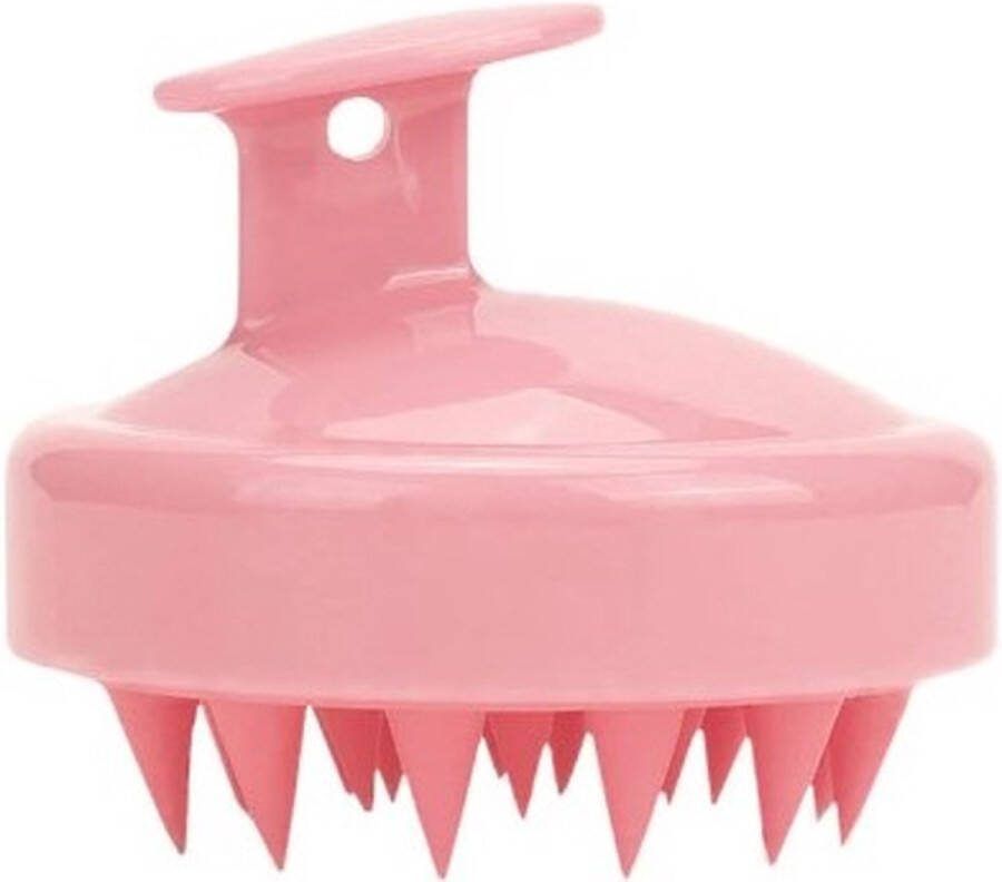 Go Gadget Haarborstel Massageborstel Anti-roos Haargroei Rond Siliconen Scalp Massager Licht Roze