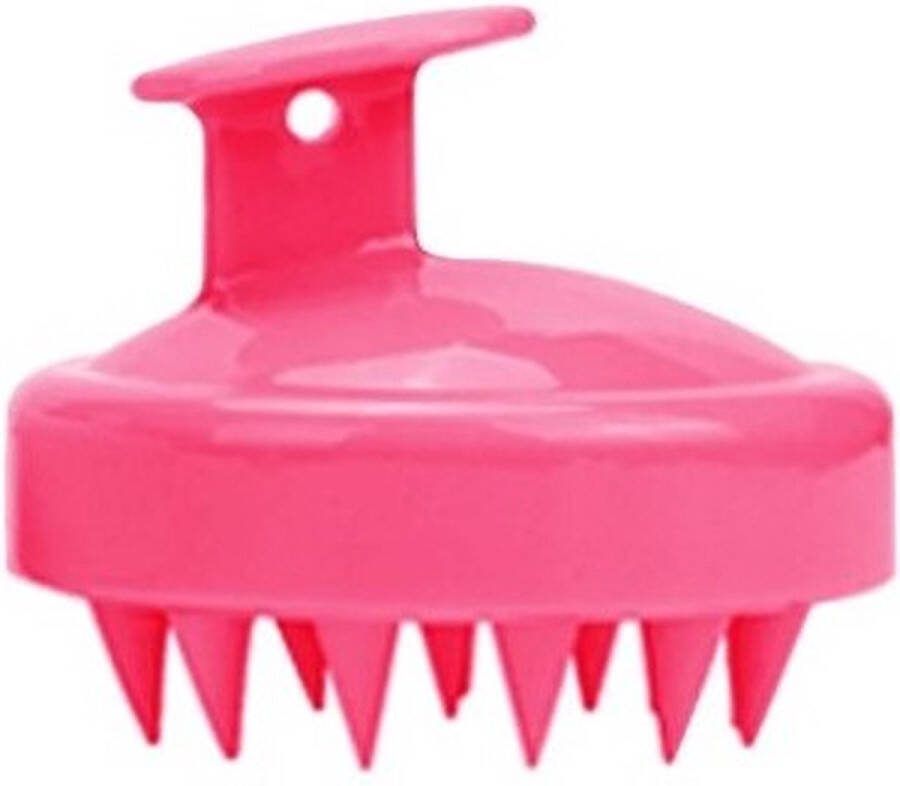 Go Gadget Haarborstel Massageborstel Anti-roos Haargroei Rond Siliconen Scalp Massager Roze