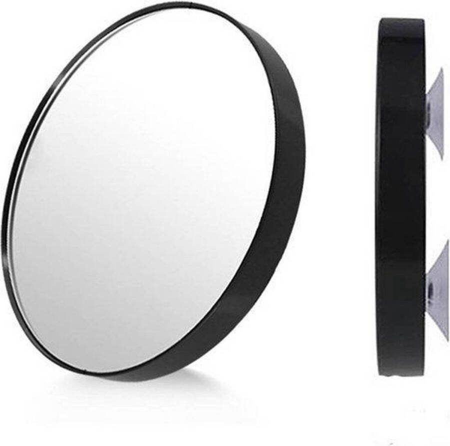 Go Gadget Luxe 10x Vergroot Make-up Spiegel Kleine Spiegel Rond Zwart Met Zuignappen 10 CM