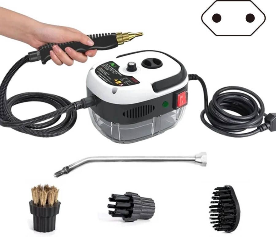 Go-shipping Draagbare hoge temperatuur reinigingsmachine Stoomreiniger Tapijtreiniger Reinigingsmachine Auto reiniger Airco cleaner handstoomreiniger Schoonmaak Wit Zwart