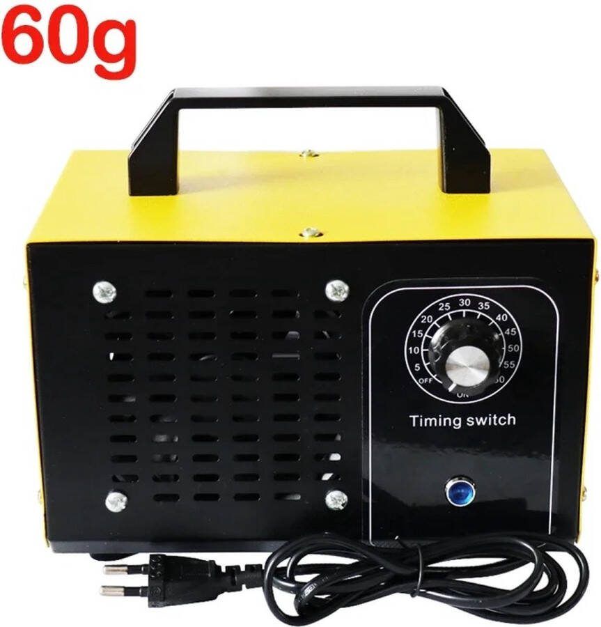 Go-shipping Luchtreiniger Air Purifier Luchtfilter Desinfectie Ozon Generator 220V 60G Zwart Geel