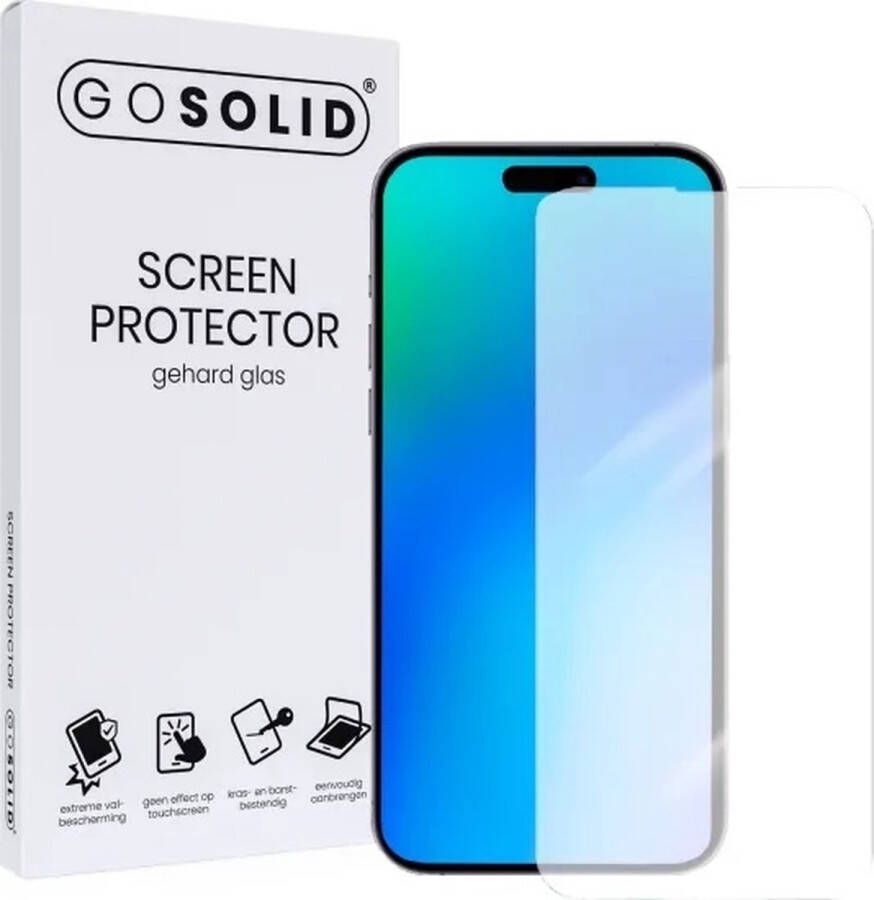 GO SOLID! Apple iPhone 15 Plus screenprotector gehard glas Duopack