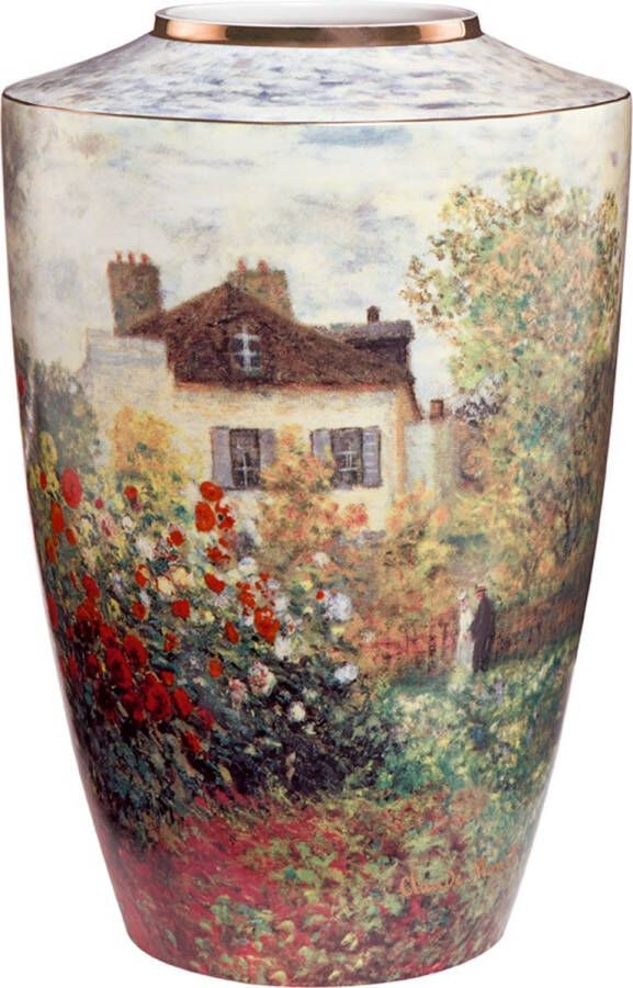 Goebel Tafelvaas Vaas Claude Monet "Het kunstenaarshuis" van porselein hoogte ca. 24 cm (1 stuk)
