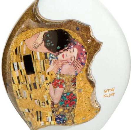 Goebel Gustav Klimt Vaas De Kus 14 Artis Orbis porselein 14cm met echt goud