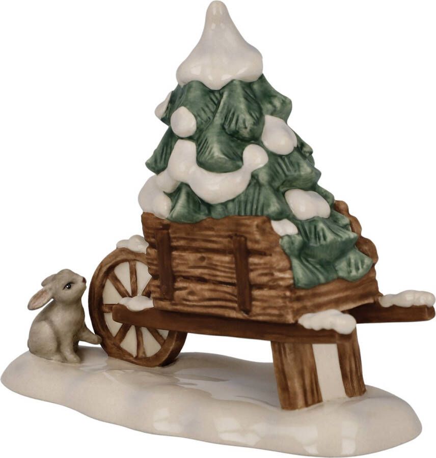 Goebel Kerst | Decoratief beeld figuur Kruiwagen | Aardewerk 12cm