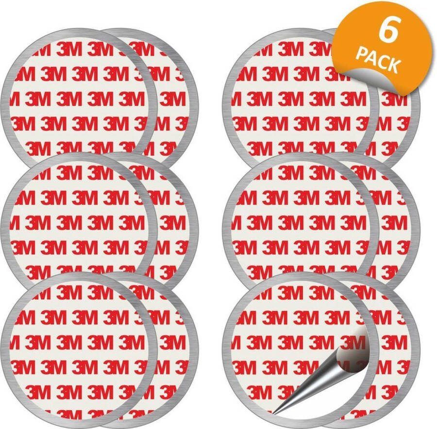 Goedkoopstebrandblusser.nl Rookmelder Bevestiging Magneet 5 cm- Ophangsysteem Magneten Montageset Brandmelder 3M 6 Stuks