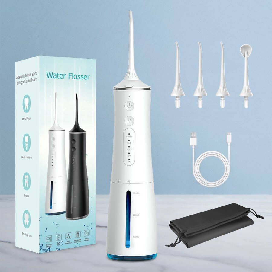 GoFloss Waterflosser Flosapparaten Monddouche Wit