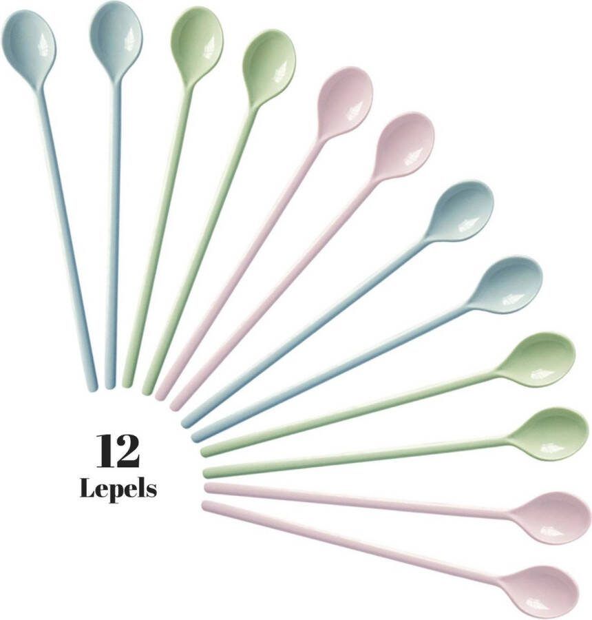Gohh 12 Longdrink Lepels (18 5 cm) Koffielepels Theelepels Vaatwasserbestendig Jamlepel Mosterdlepel
