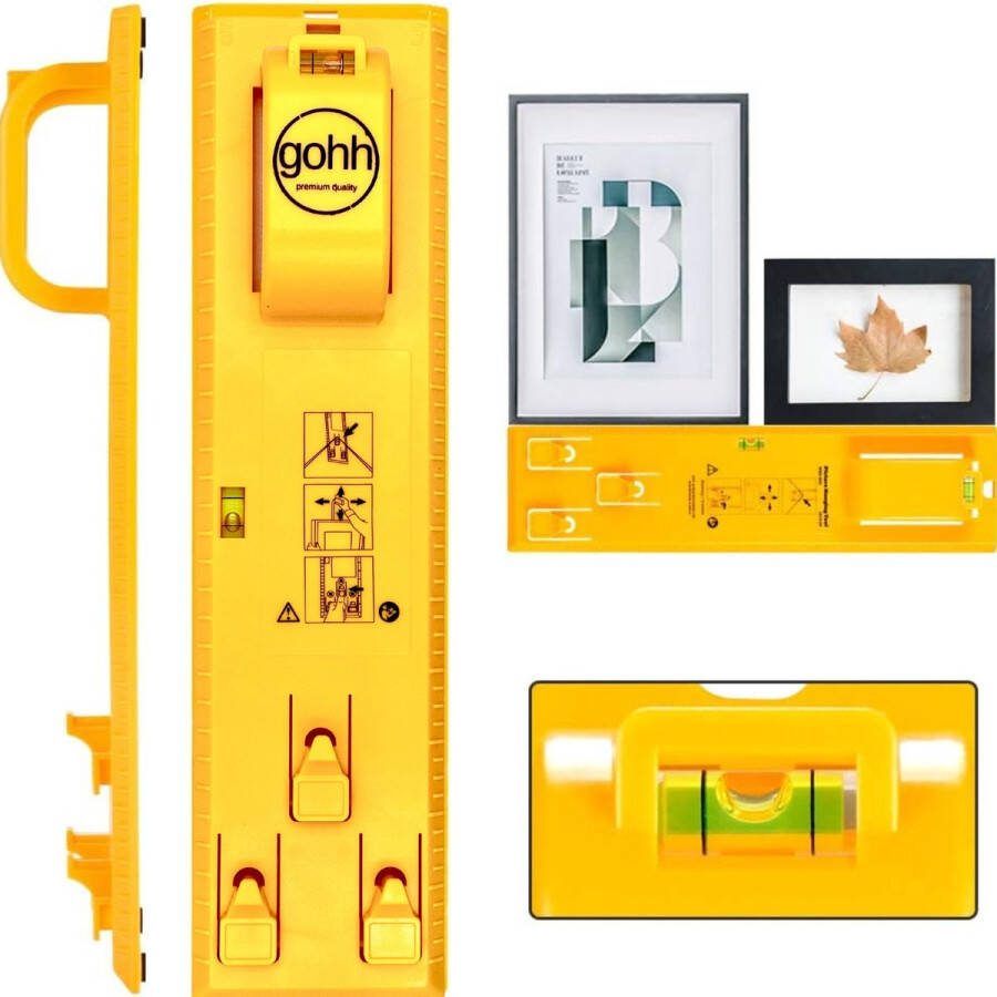Gohh Ophanghulp Set van 2 Gereedschap voor het ophangen van Schilderijen en Fotolijsten