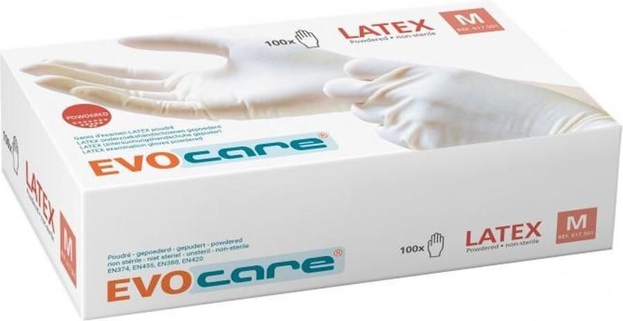 Gohy Ongepoederde LATEX handschoenen Medium (7-8) 3 pakken van 100 stuks