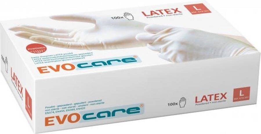 Gohy Ongepoederde LATEX handschoenen Large (8-9) 1 pak van 100 stuks