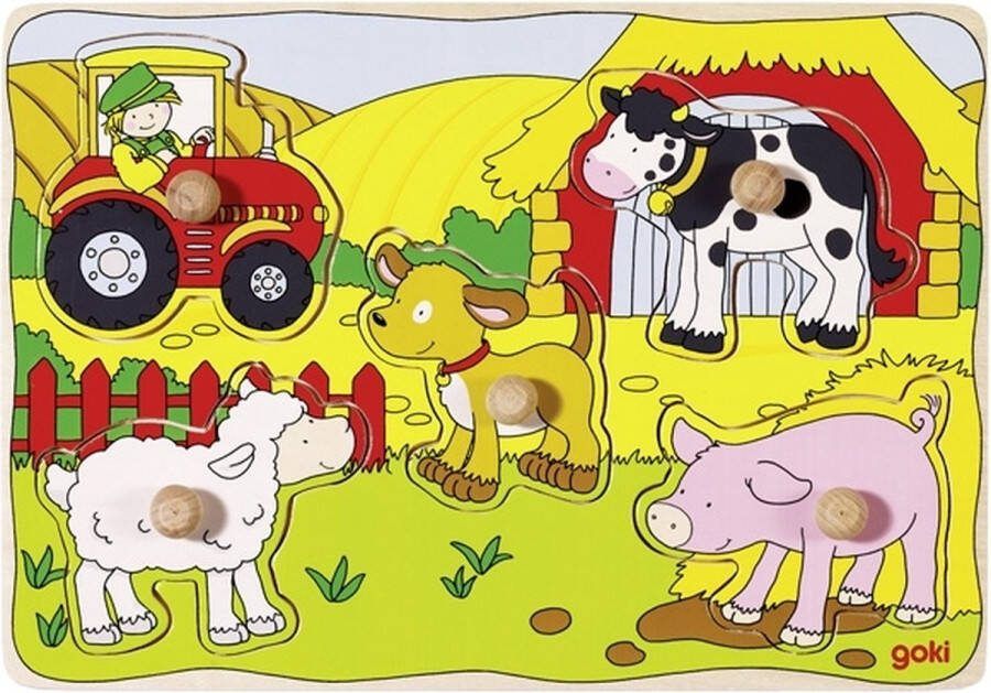 Goki 5-delige puzzel op de boerderij