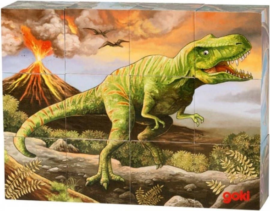 Goki Blokpuzzel Dinosaurus 12st