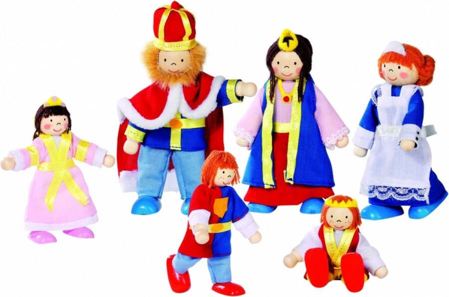 Goki Buigpoppen Koninklijke familie Set van 6 flexibele poppenhuispopjes