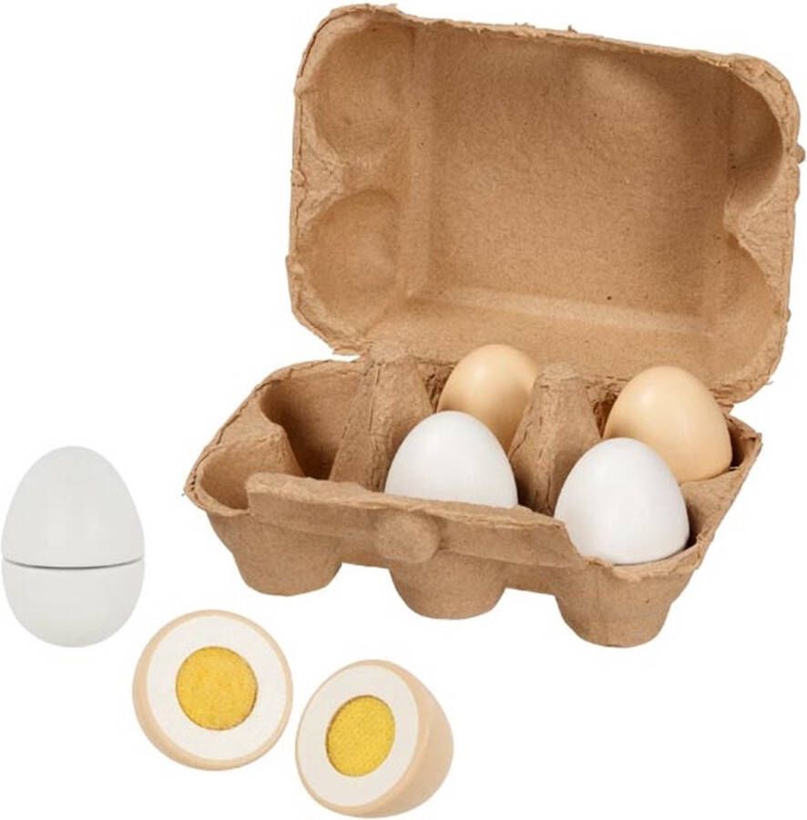 Goki Eggs with Velcro in egg cardboard 6 pieces H: 5.5 cm