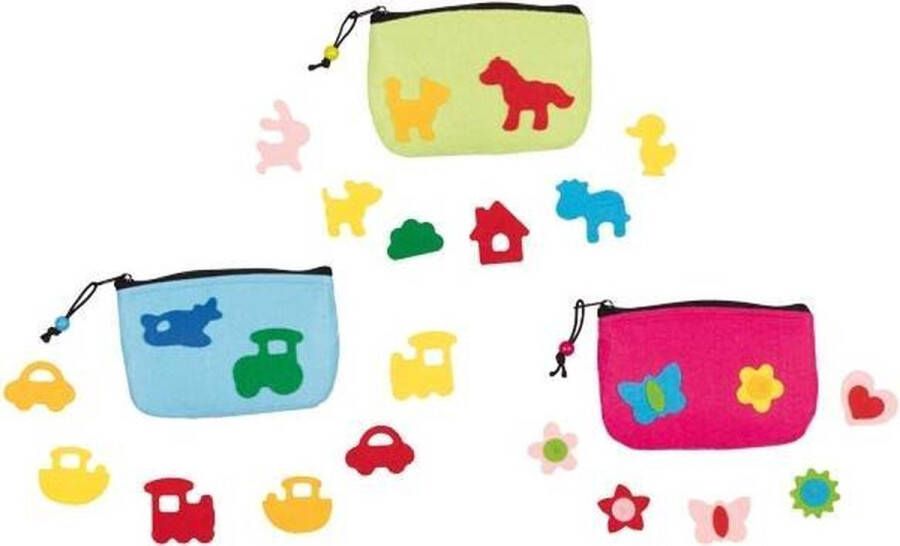 Goki Felt bags with applications for self-decorating