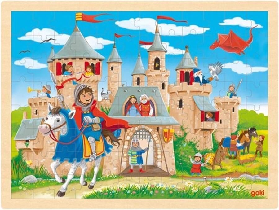 Goki Houten Legpuzzel Ridderkasteel 96st
