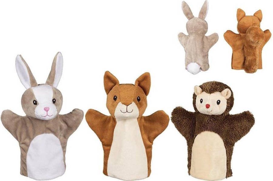 Goki Hand puppets 1 stuk squirrel rabbit of hedgehog