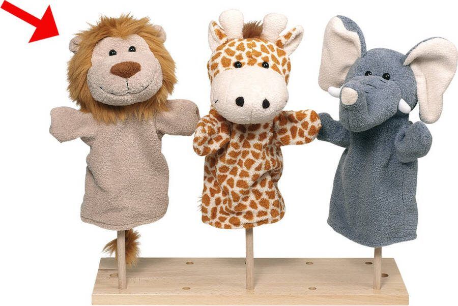 Goki Handpop wilde dieren (1 stuk)
