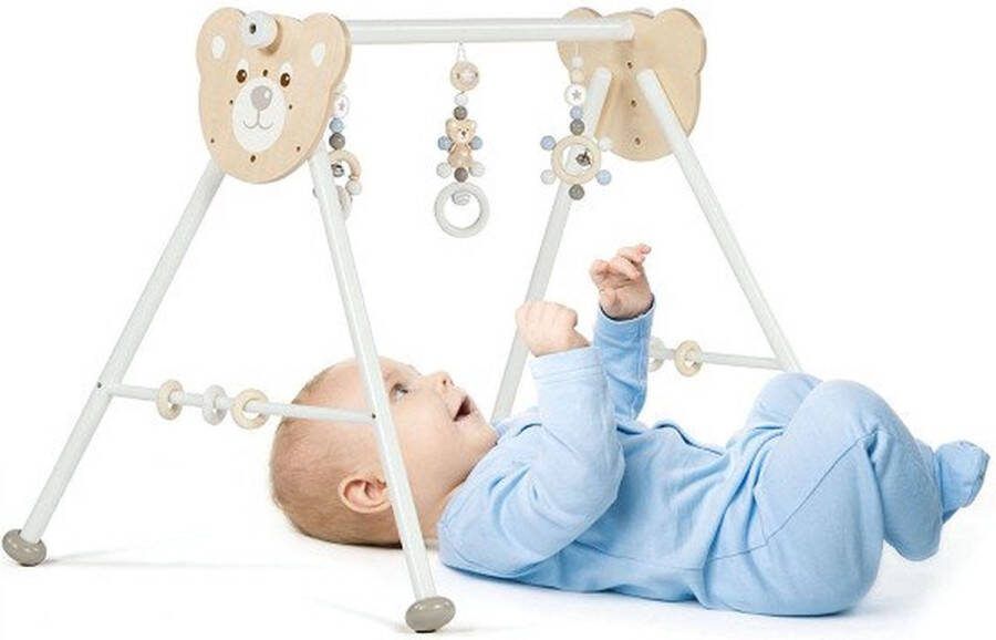 Goki Speeltrainer Babygym Beer Op 4 hoogtes verstelbaar 63x55x53cm
