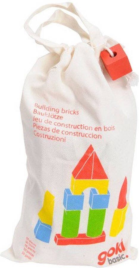 Goki Houten Bouwblokken in Tas 50st