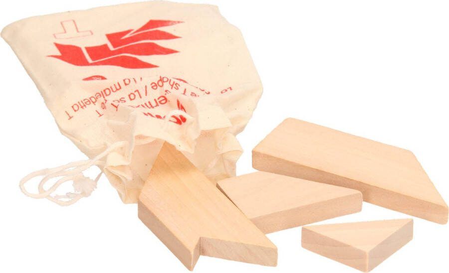 Goki Houten Breinpuzzel T-vorm in Tasje