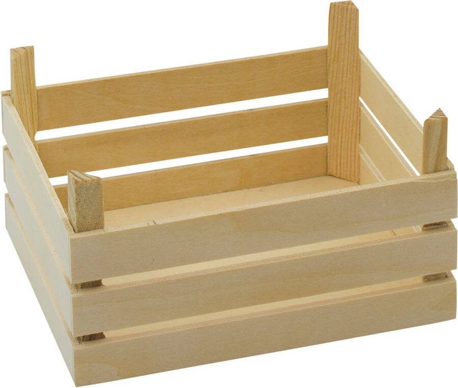 Goki houten fruit- en groentenkistje 14 x 11 x 7 cm 3 stuks