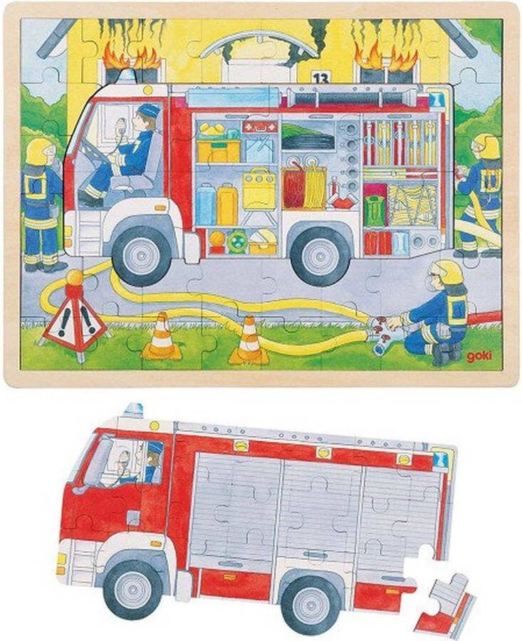 Goki 57416 puzzel Contourpuzzel 60 stuk(s) Voertuigen