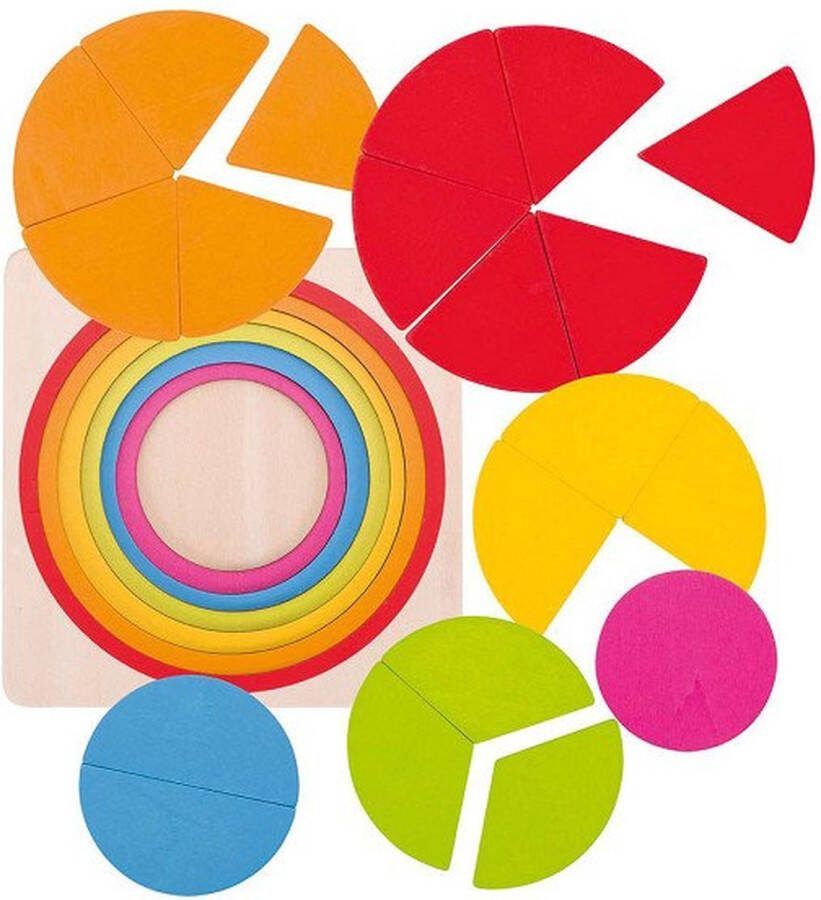 Goki Puzzel Cirkel Hout 12 X 12 Cm 21-delig