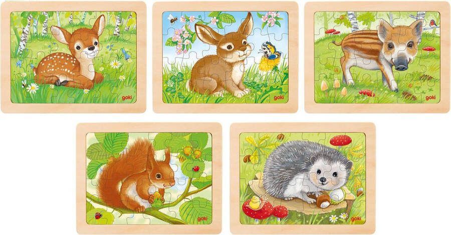 Goki Houten Legpuzzel Bosdier 24st