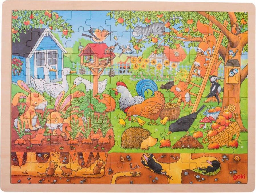 Goki Legpuzzel Tuin Junior Hout 96 Stukjes