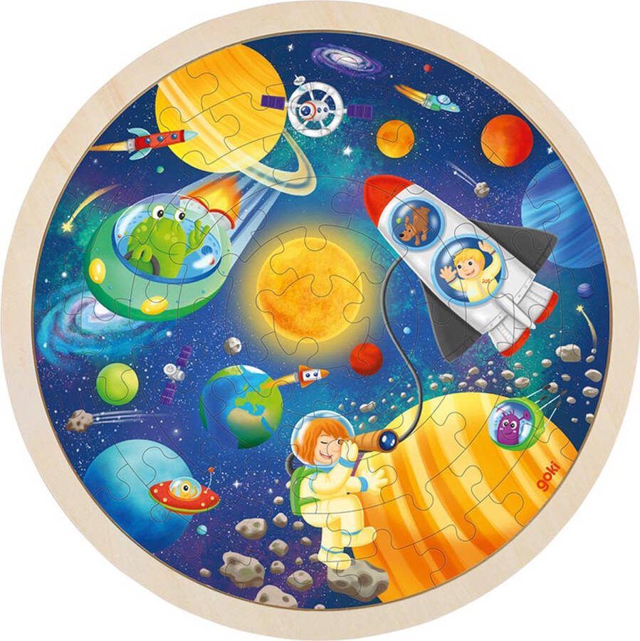 Goki Houten Legpuzzel Rond Ruimtevaart 57st