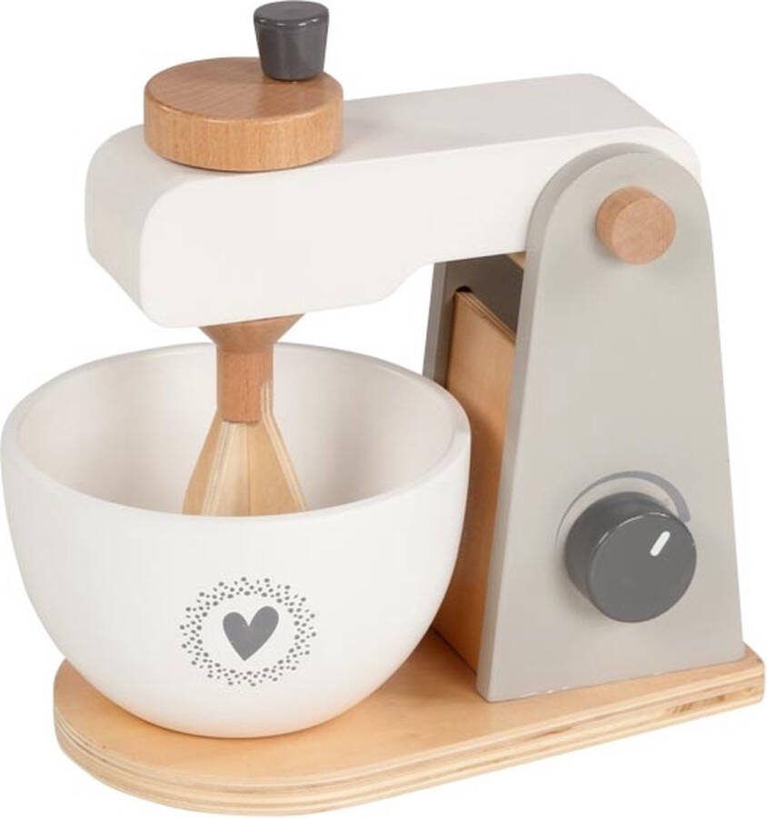 Goki Houten mixer wit beuken (2 delig)