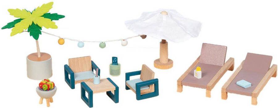 Goki Houten Poppenhuis Tuinmeubelset Mallorca