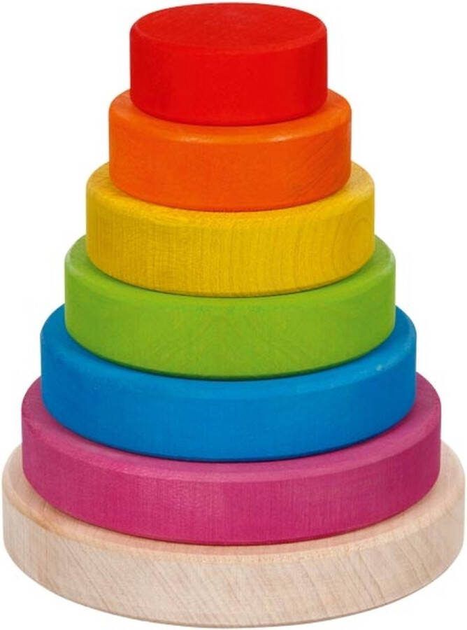 Goki houten stapeltoren regenboog 7-delig