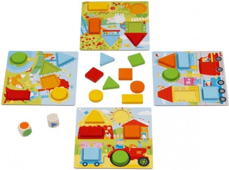 Goki Colour dice game geometric shapes 17