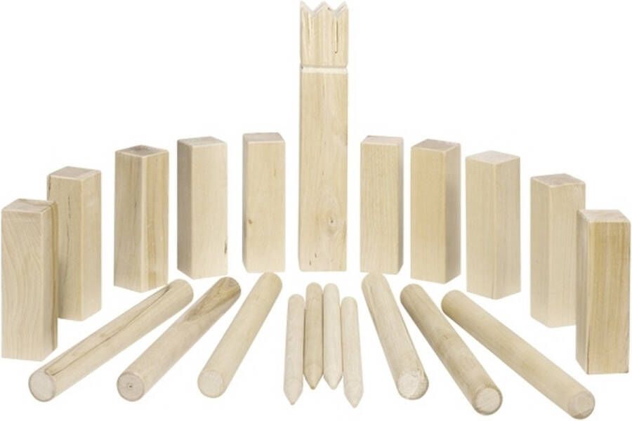 Goki Kubb Vikings game middle size in a cotton bag