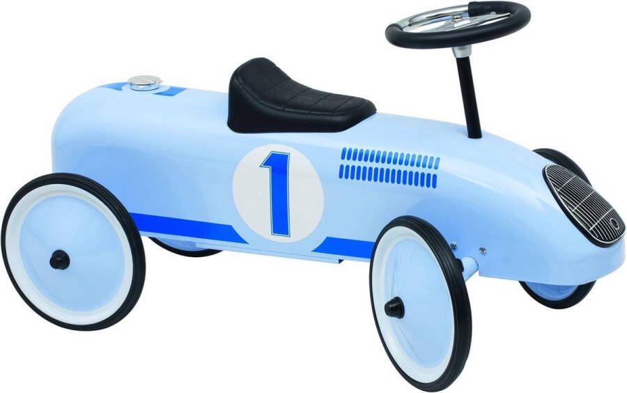 Goki Loopauto nummer 1 blauw