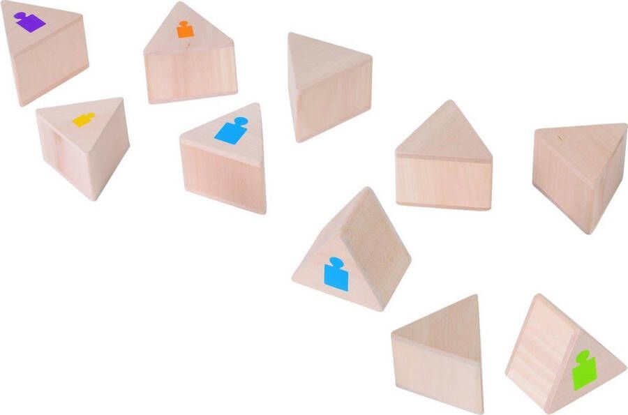 Goki memory gewichten houten blokjes 7 x 7 cm