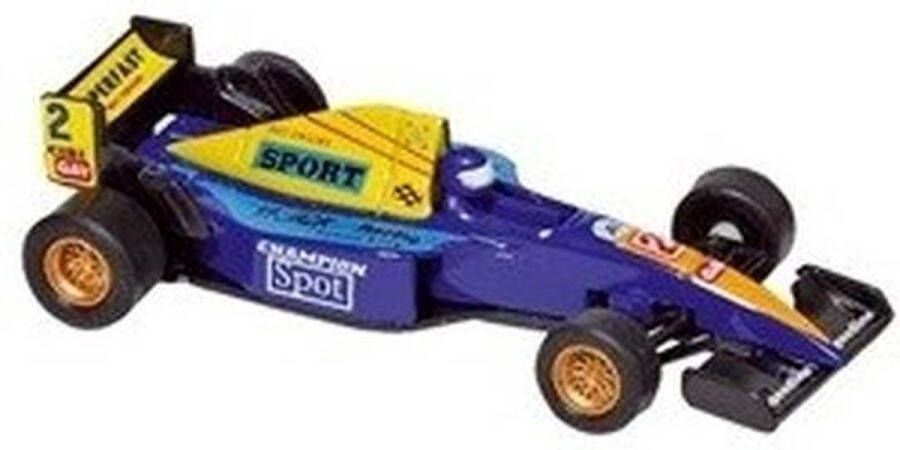 Goki Modelauto Formule 1 wagen blauw 10 cm speelgoed race auto schaalmodel