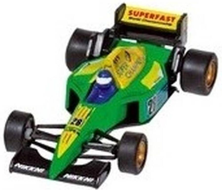 Goki Modelauto Formule 1 wagen groen 10 cm speelgoed race auto schaalmodel