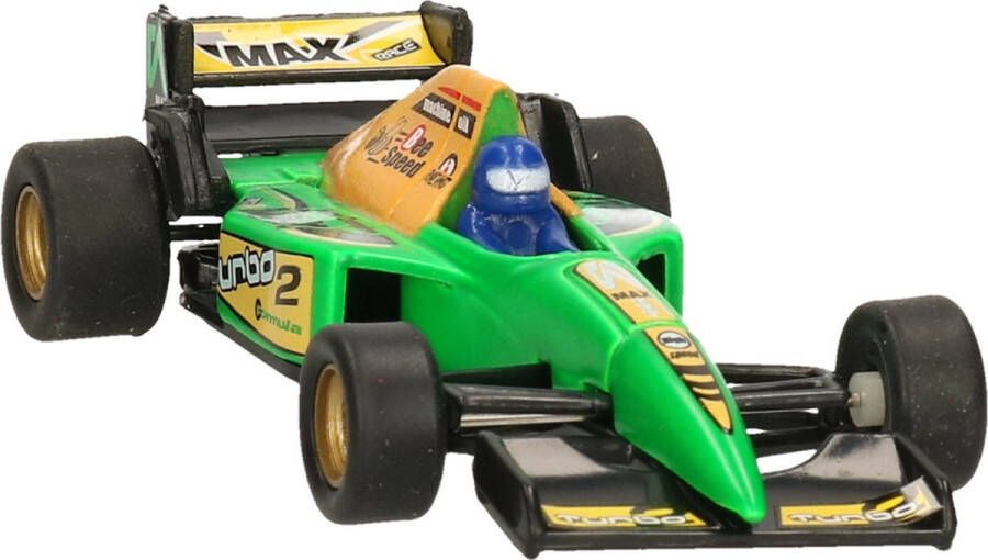 Goki Modelauto Formule 1 wagen groen 10 cm speelgoed race auto schaalmodel