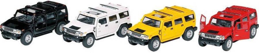 Goki Modelauto Hummer H2 SUV rood 12 5 cm speelgoed auto schaalmodel