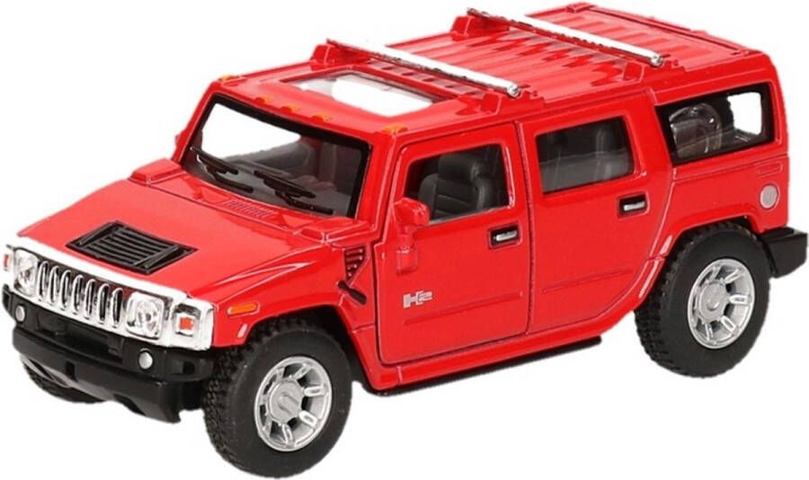 Goki Modelauto Hummer H2 SUV rood 12 5 cm speelgoed auto schaalmodel