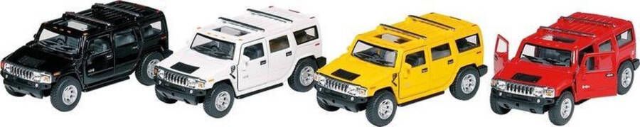 Goki Modelauto Hummer H2 SUV wit 12 5 cm speelgoed auto schaalmodel